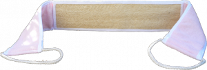 Lanière loofah haute qualité composée d’un côté fort et d’un côté éponge.
